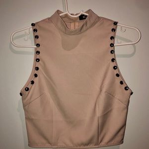 Misguided studded High Neck Top and Pants Set